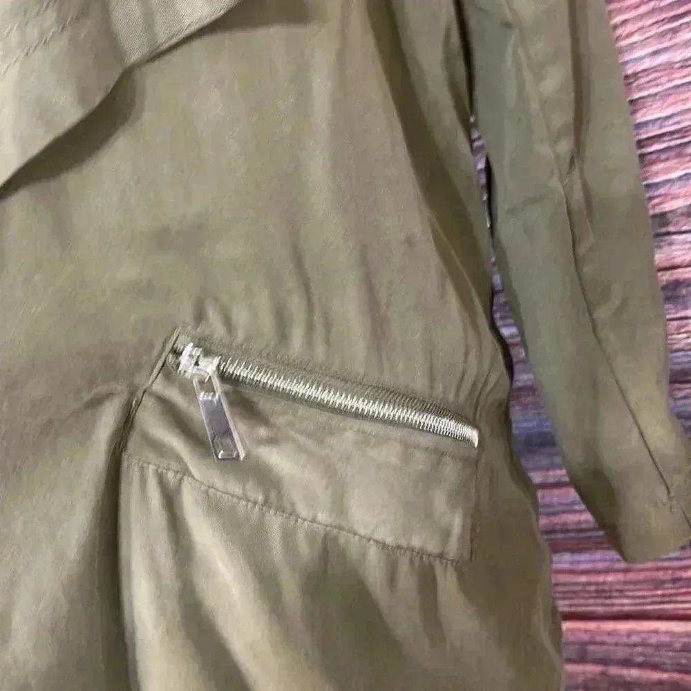 Dynamite  Olive Green Open Front Jacket - Image 3