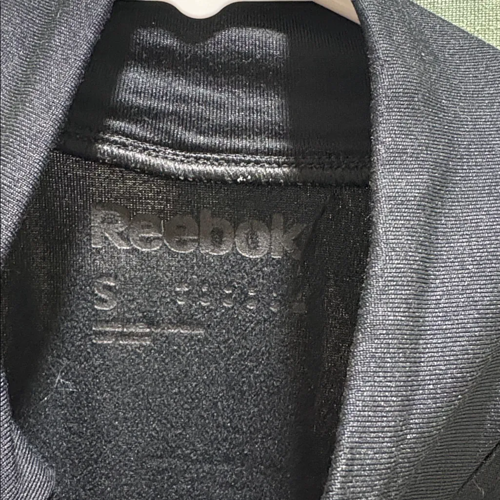 Reebok Women's Black Half Zip-Up Long Sleeve Top - Image 3