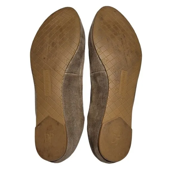 Donald Pliner Petri Suede Metallic Lt Bronze Sz 11 Gold - Image 6