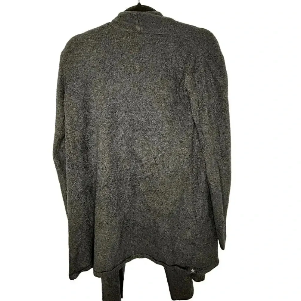 Barefoot Dreams Bamboo Chic Lite Size Small Medium S/M Cardigan Black Warm Soft - Image 2