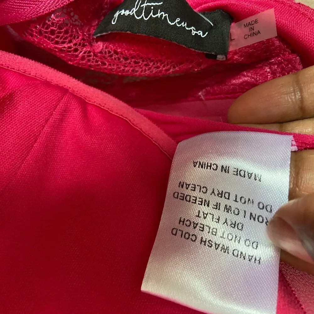 Bustier Gown Sleeveless Tulle Maxi Dress Sz L Pink Size L - Image 3