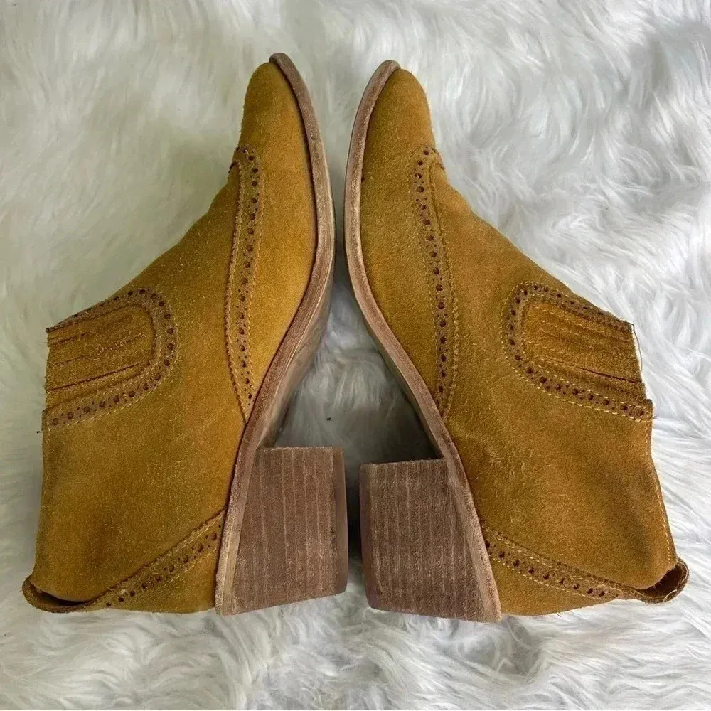 Madewell Suede Leather The Grayson Brogue Chelsea Boot Size 7.5 - Image 7