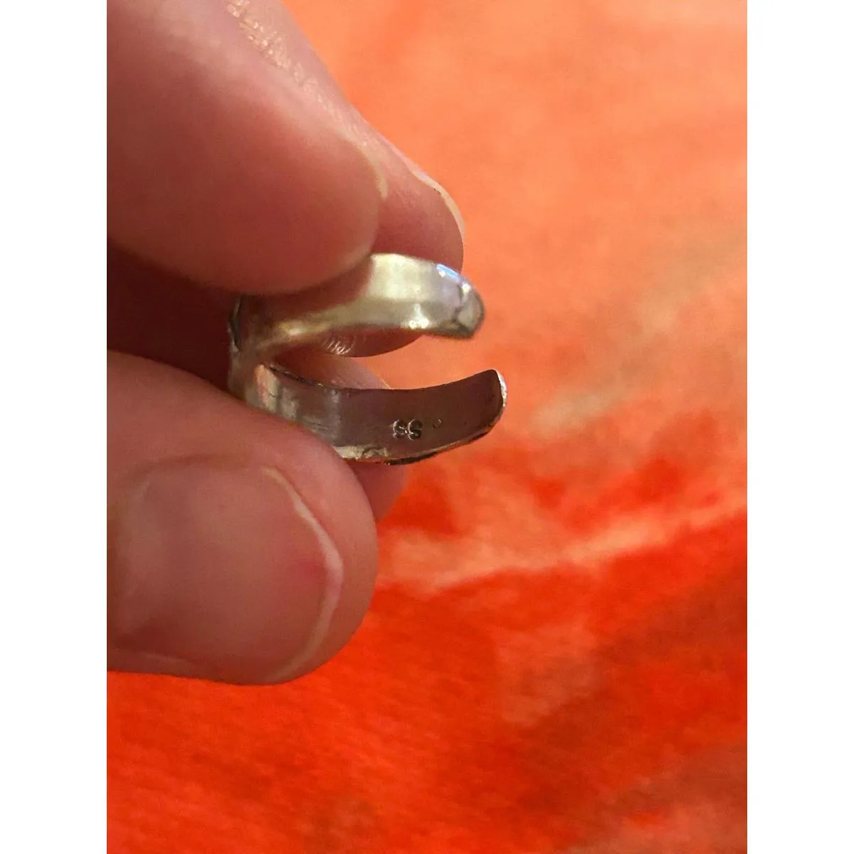 925 Sterling silver Ring Open toe Rings Adjustable e17 - Image 3