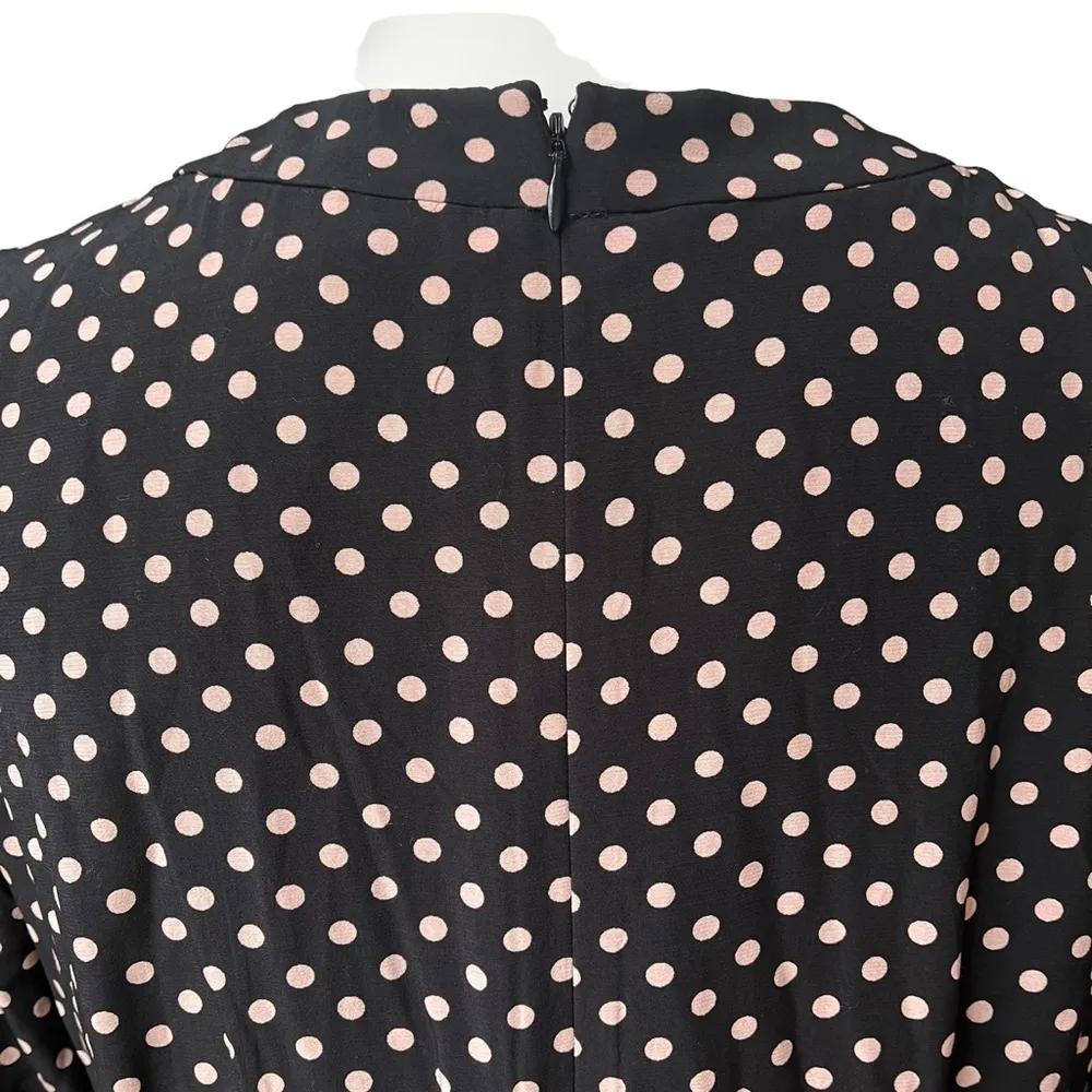 NWT, Boden Glorious British Style Polka Dot Dress Button Skirt Black Size 10 - Image 7