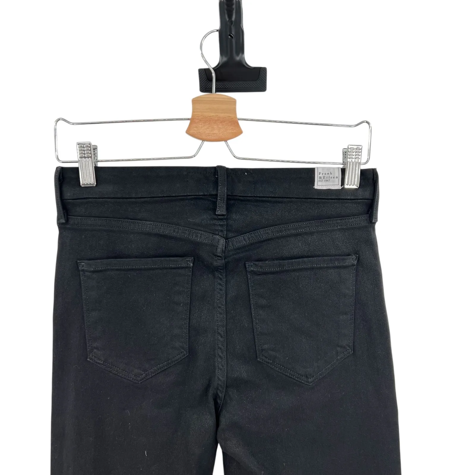 Frank & Eileen Sligo Jeans Glitter Italian Waxed Denim Black Size 28 - Image 8