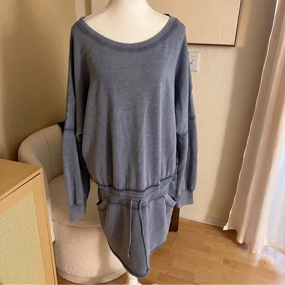 FREE PEOPLE MOVEMENT Isley Tunic Oversized In‎ blue Size Small - Image 4