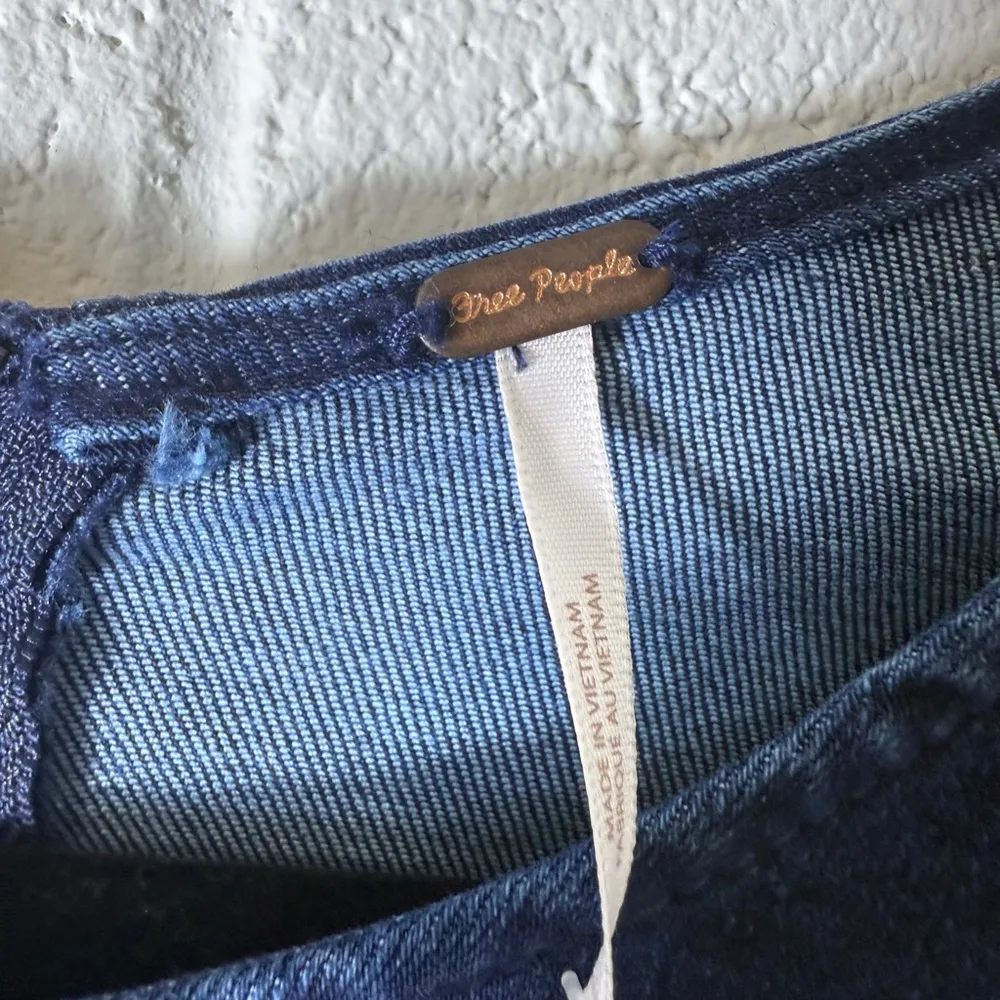 Free People Charlotte Denim Romper Sapphire Size XL - Image 4