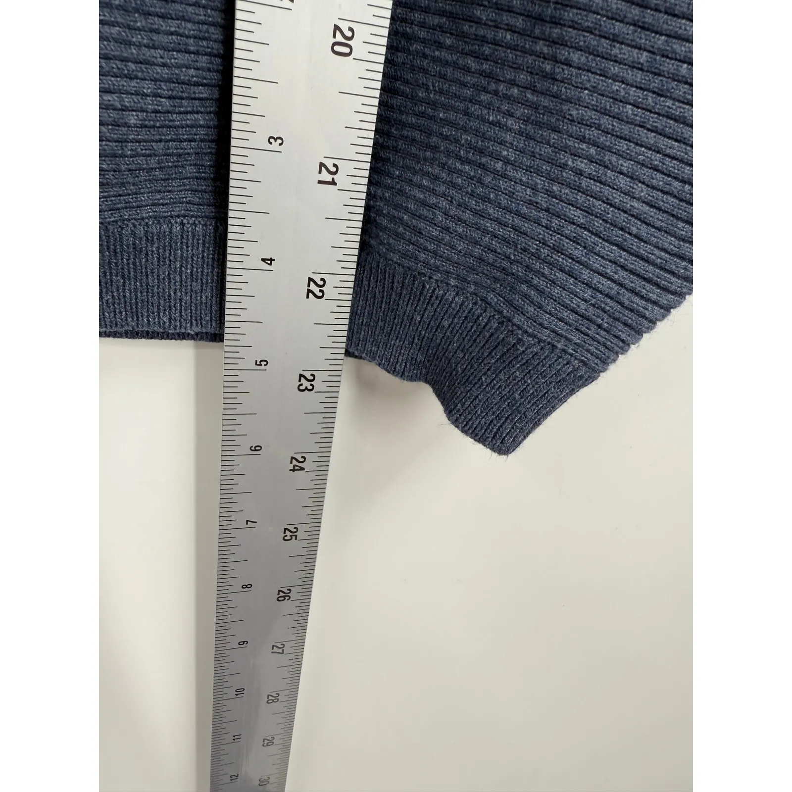 The‎ Reset R Label S/M Knit Top Blue Striped Dolman Sleeve Cotton Linen Blend - Image 7