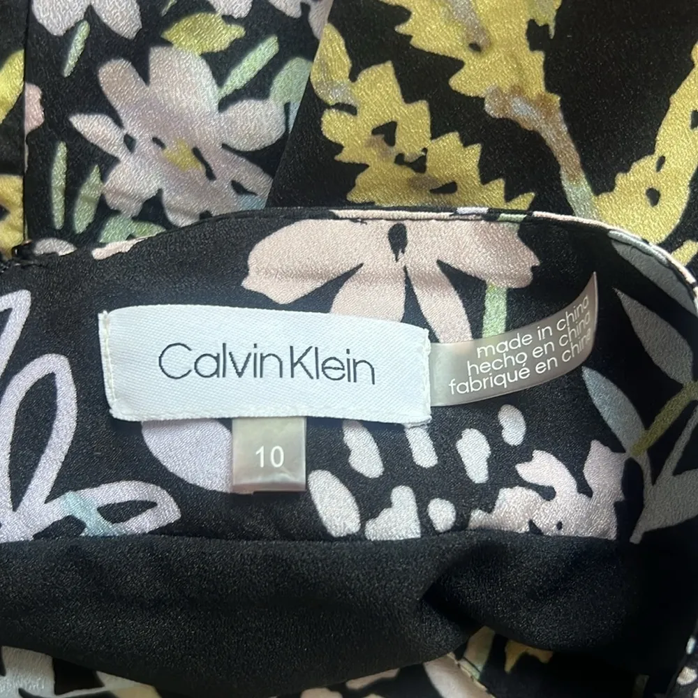 Calvin Klein Womens Spring Colorful Ruffled Wrap Midi A-Line Skirt size 10 #100 - Image 14