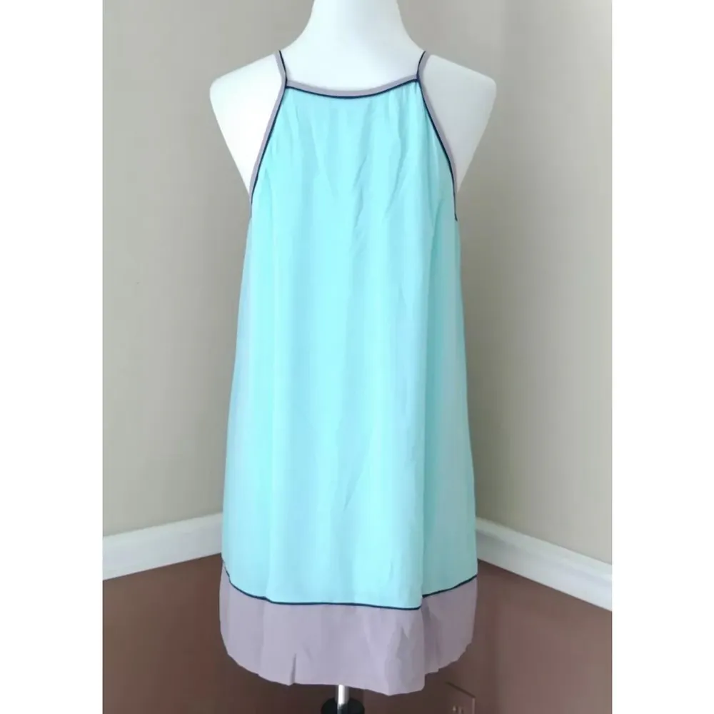 Aqua Mint Taupe & Navy Colorblock Strappy Sundress by  She + Sky from Modcloth - Image 5