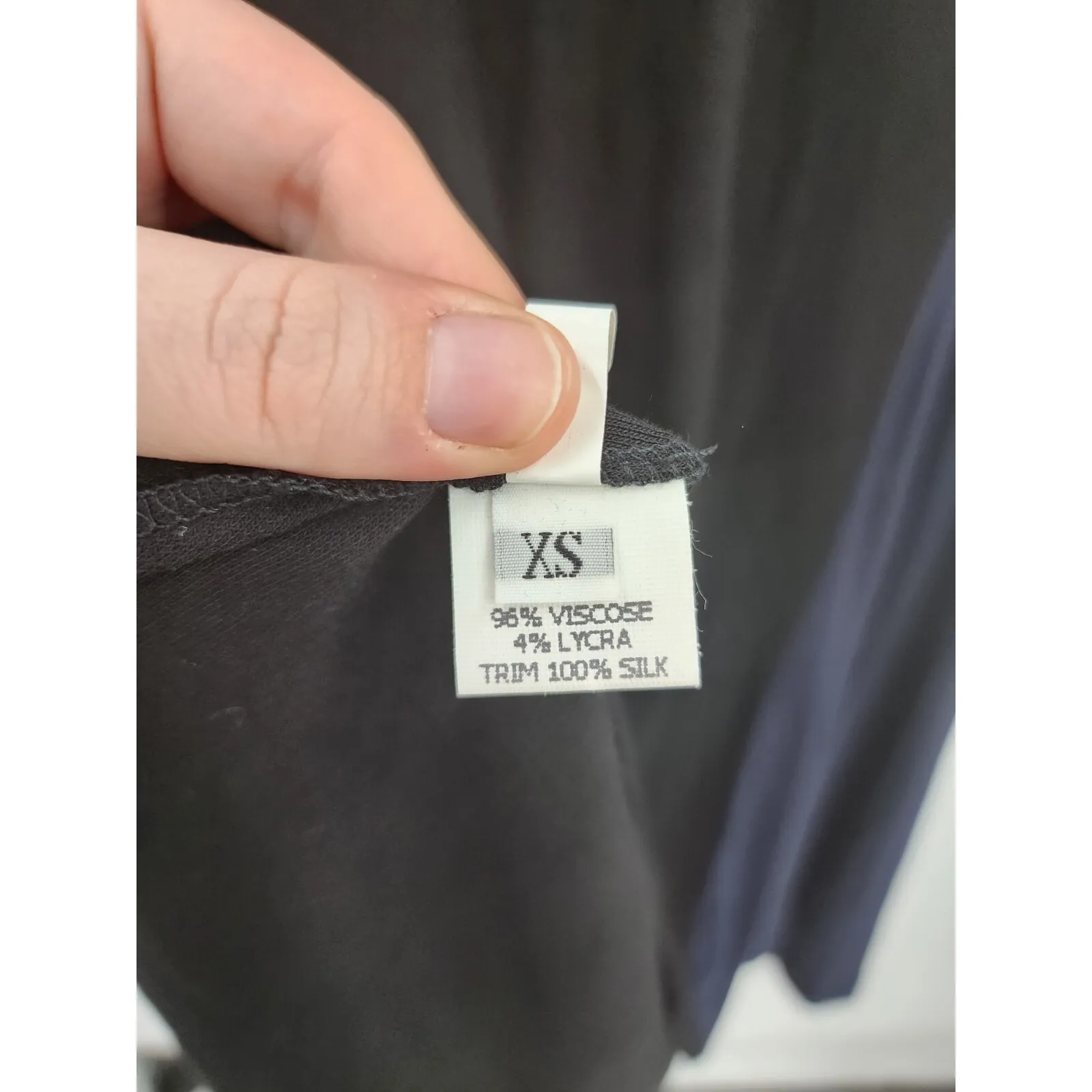 Jenni Kayne Black Navy Asymmetrical Tank Dress XS Whimsigoth Witchy Grunge NEW - Image 6