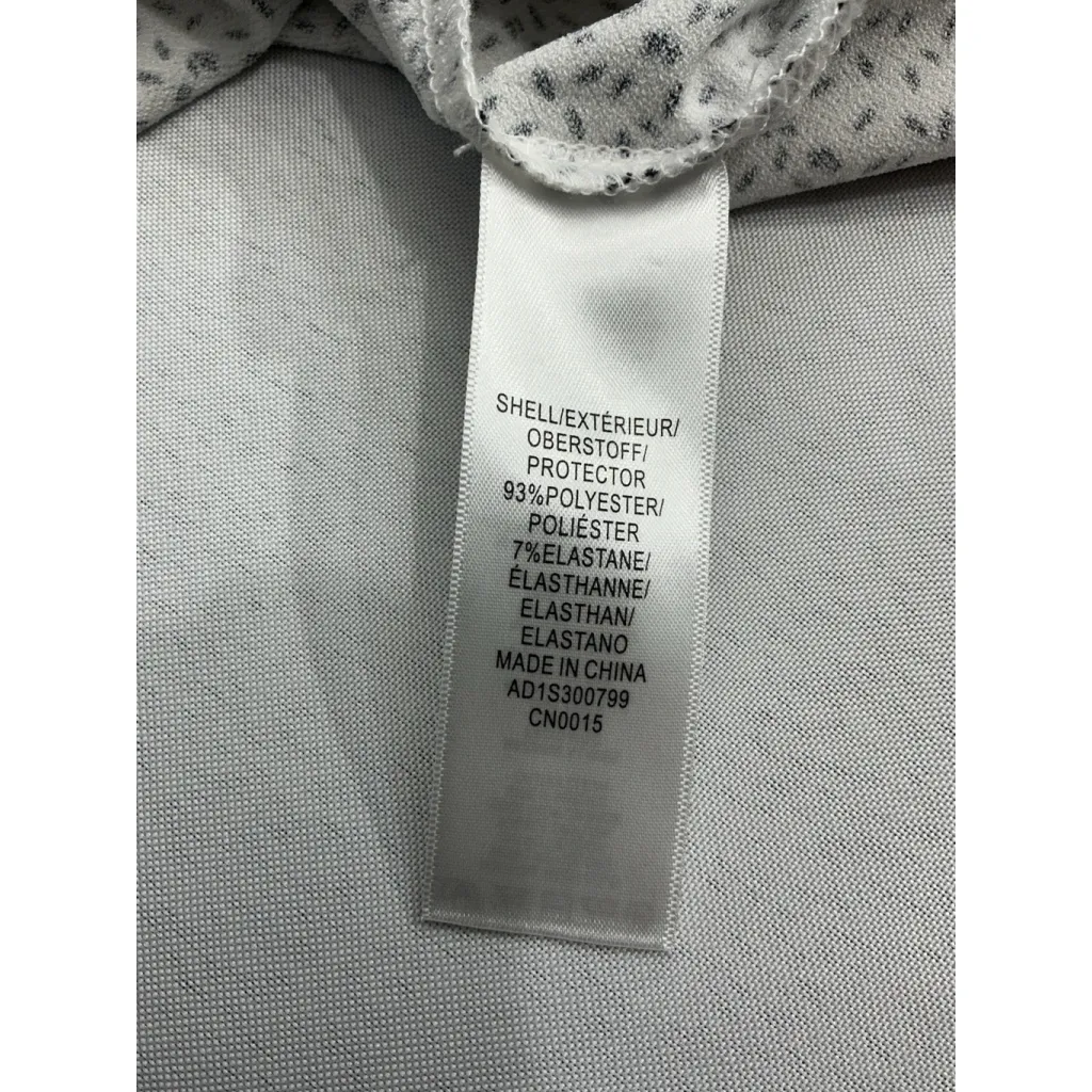 womans adrianna papell XL Black White Blouse V Neck Short Sleeve Pullover - Image 4