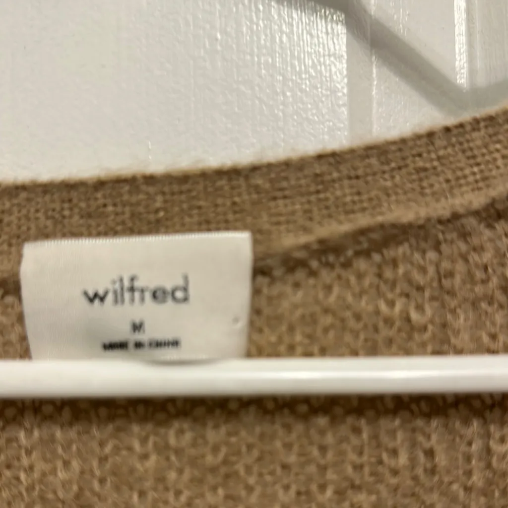 Wilfred‎ Tan Cardigan with Cozy Texture and Relaxed Fit mohair and alpaca - Image 2