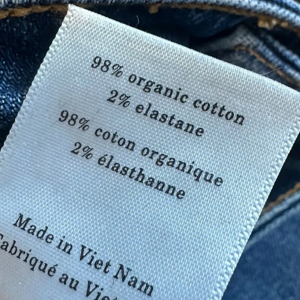 Everlane The Curvy Cheeky Jeans Dark Wash Straight Leg Organic Cotton Size 29S - Image 11