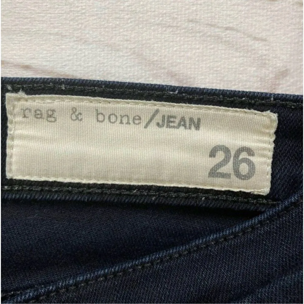 Rag & Bone Womens Modèle Black Skinny Jeans In Coal Size 26 - Image 5