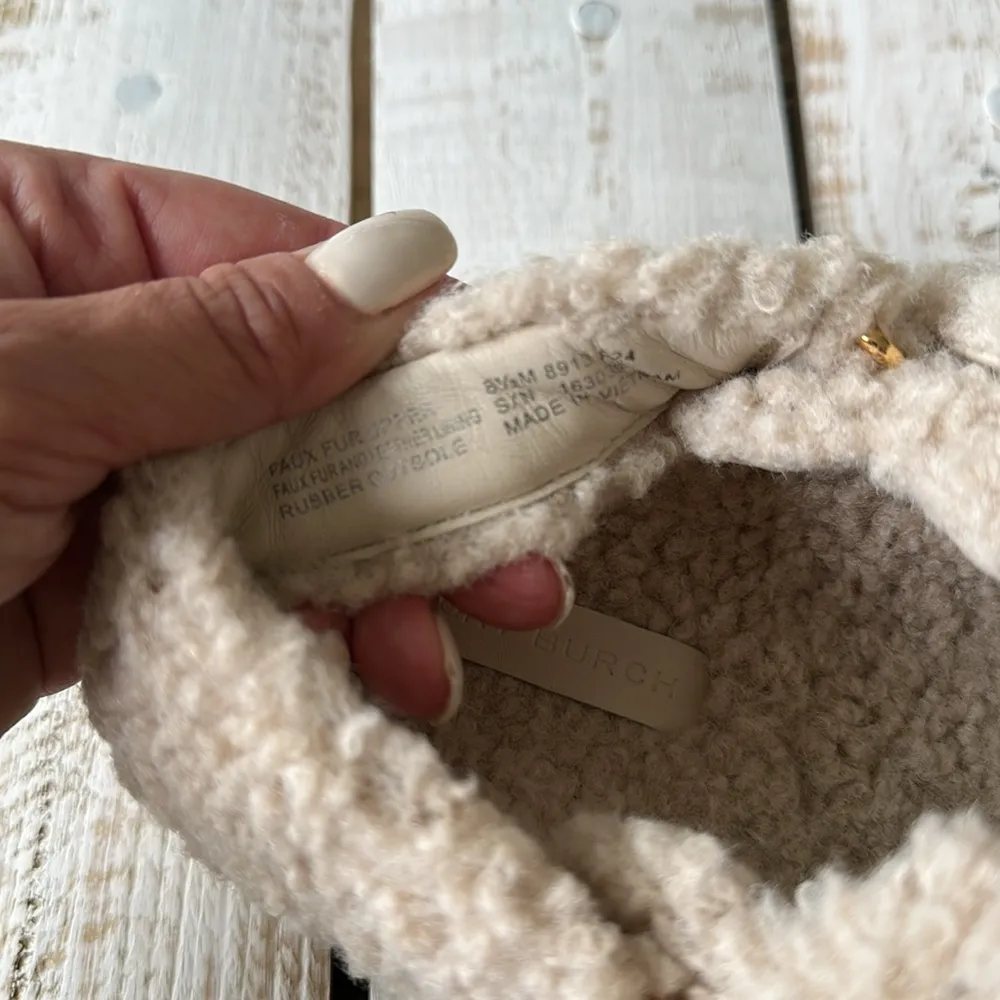 Tory Burch Kira Shearling Sport Sandal Taupe Size 8.5 Brand new BNIB - Image 6