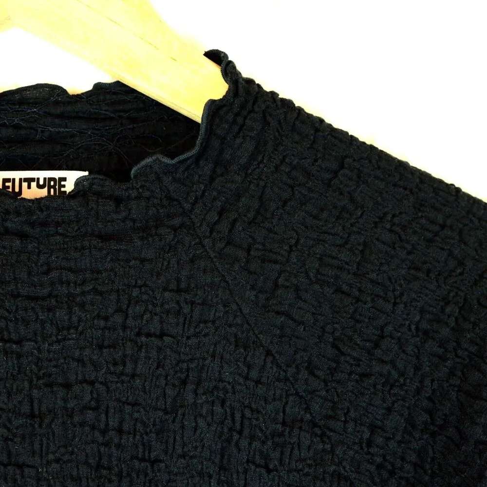 Future Collective Gabriella Karefa Johnson Puckered Womens Top M Black Mock Neck Size M - Image 6