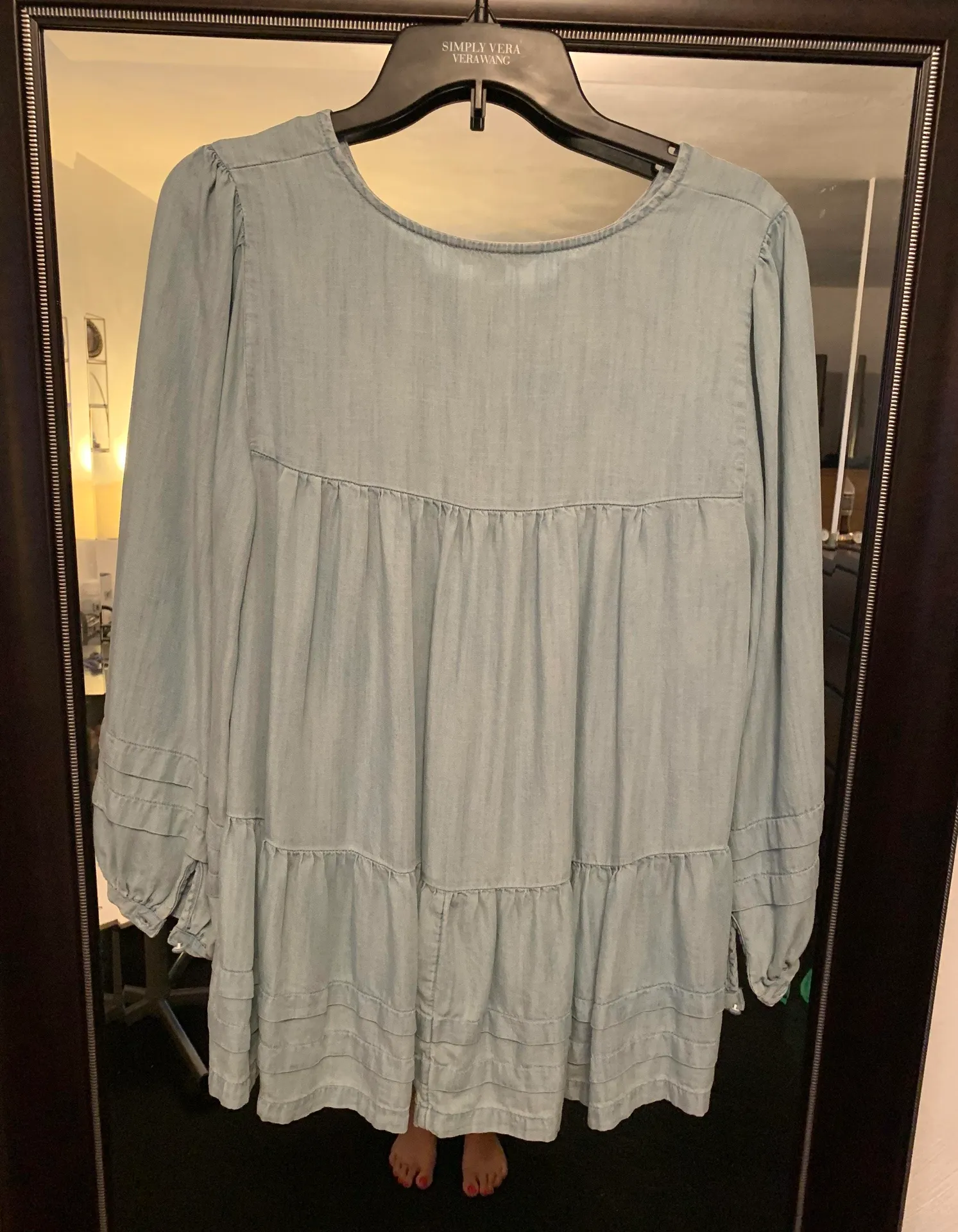 American Eagle Outfitters Peplum Chambray Top  - Image 3