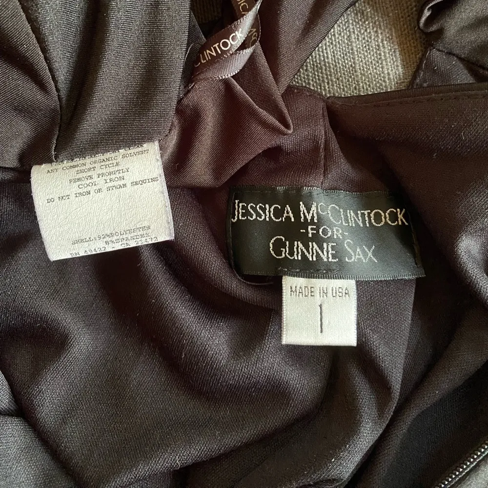 Jessica McClintock for Gunne Sax - Black Formal Sleeveless Prom Gown Juniors - Image 7