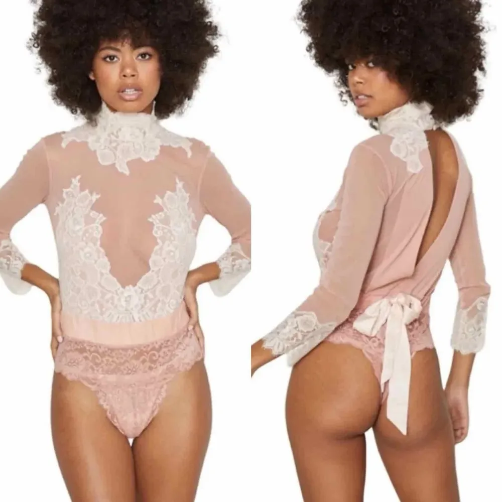 We are HAH Take HAH Bow Reversible Bodysuit in Copper Rose - Image 4