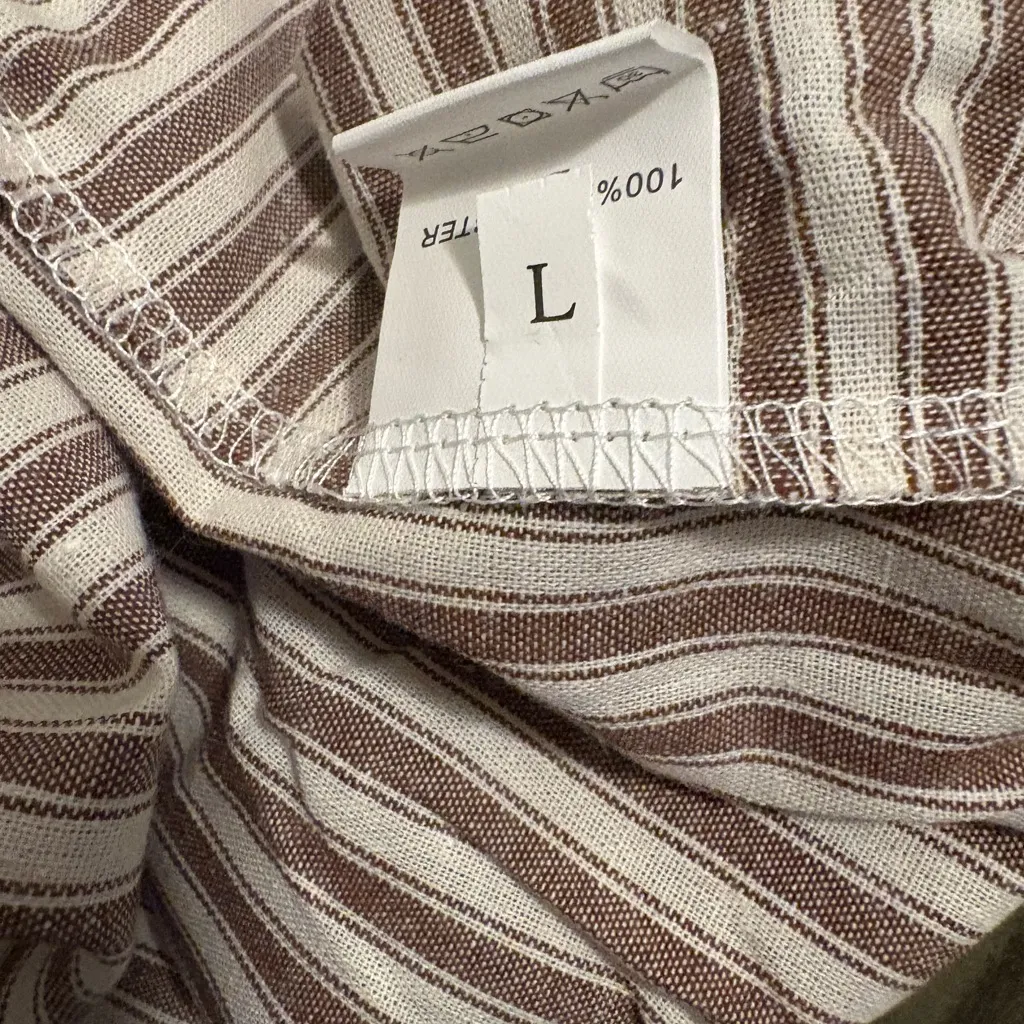 Striped Lounge Pants Brown Size L - Image 4