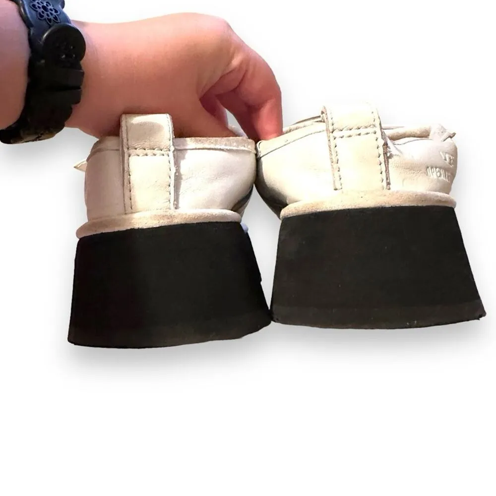 Ugg x‎ Opening Ceremony Tasman Off White Leather Faux Fur Platform Mules Sz 8 - Image 4