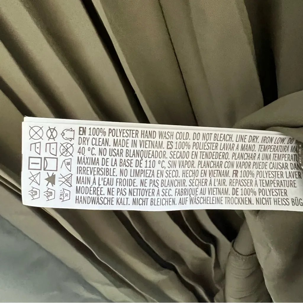 Forever 21 Women's Olive Green Sleeveless Flowy Pleated Dress Size Small - Image 5