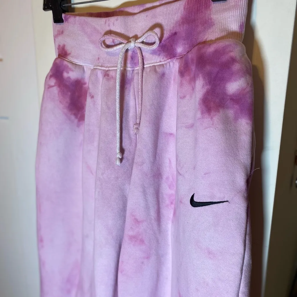 Nike  Pink Tie Dye Jogger Sweatpants Cotton XS - Image 2