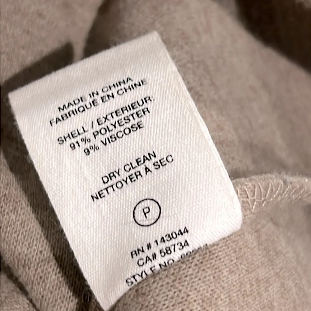 Boyfriend Shacket Oat Melange Small Khaki Tan Jacket Coat - Image 6