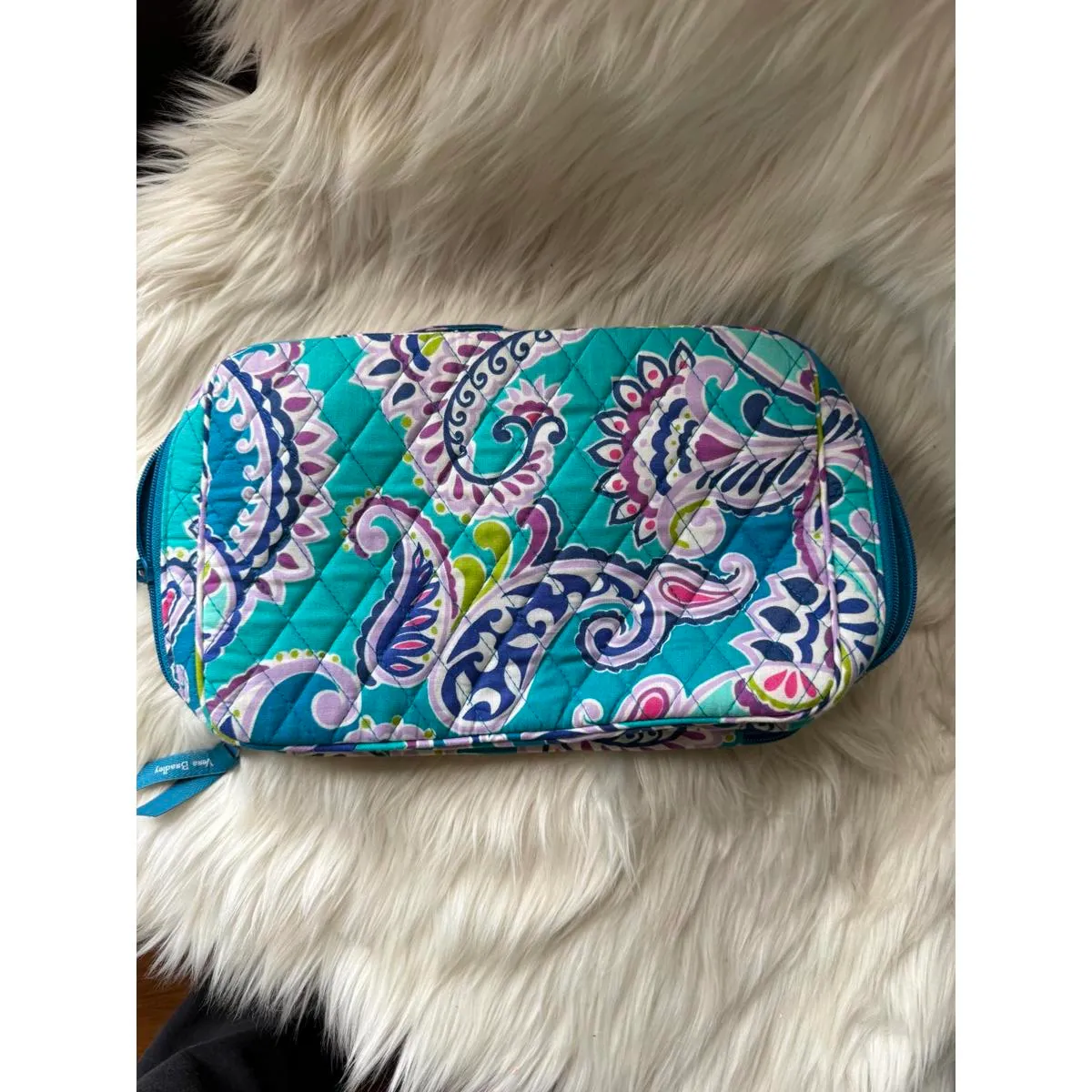 Vera Bradley Quilted Cosmetic Bag in Paisley Print - Image 2
