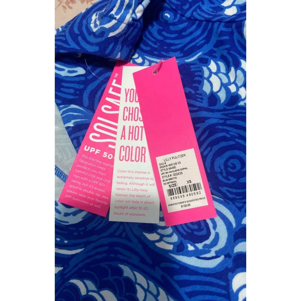 Lilly Pulitzer blue Grotto UPF 50+ 3/4 S - Image 2