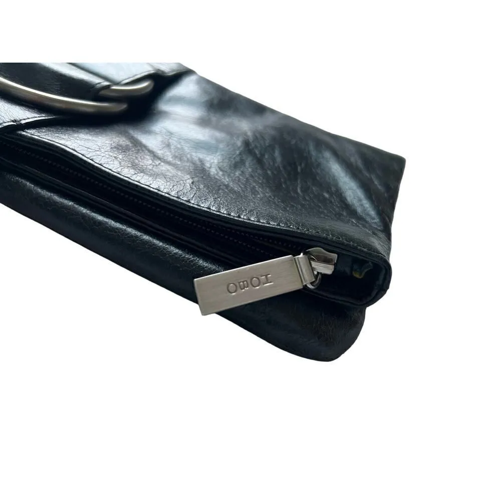 HOBO International Black Leather Foldover Clutch Wallet - Image 6