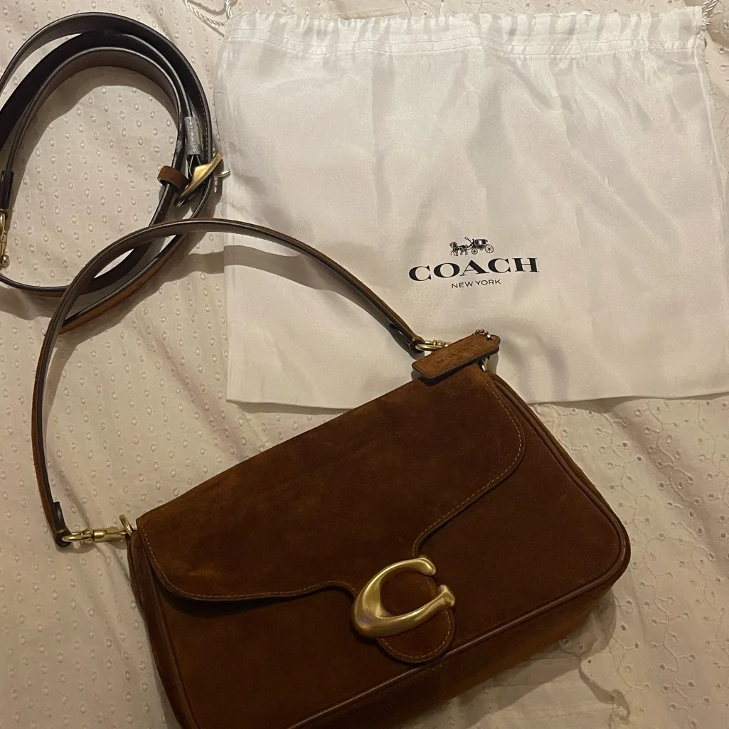 Coach Brown Tabby Medium Suede Shoulder Bag - Image 7