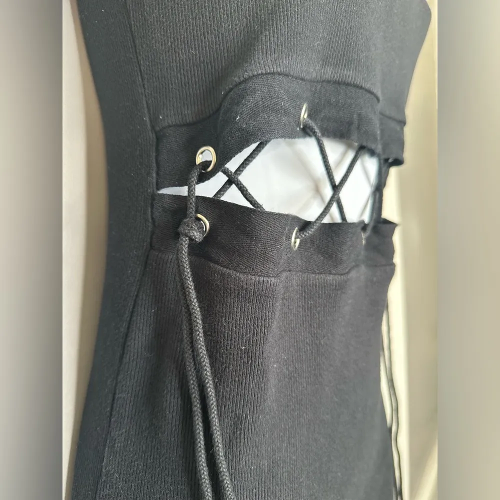 Zara Trafaluc Lace Up Waist Bodycon Dress (517) - Image 11