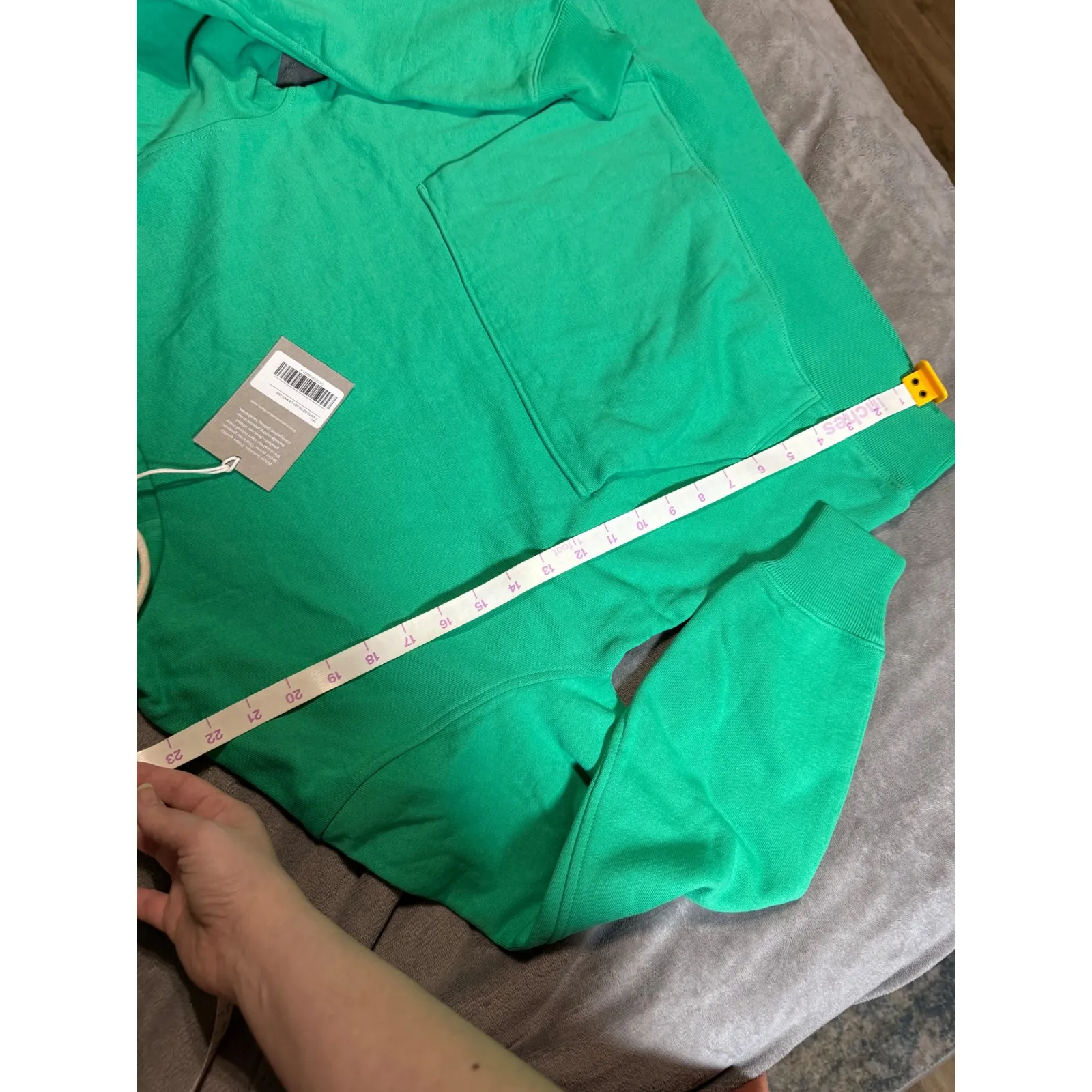 NWT Everlane The Track Organic
Popover Oversized Hoodie Jade Green Size XXS - Image 7