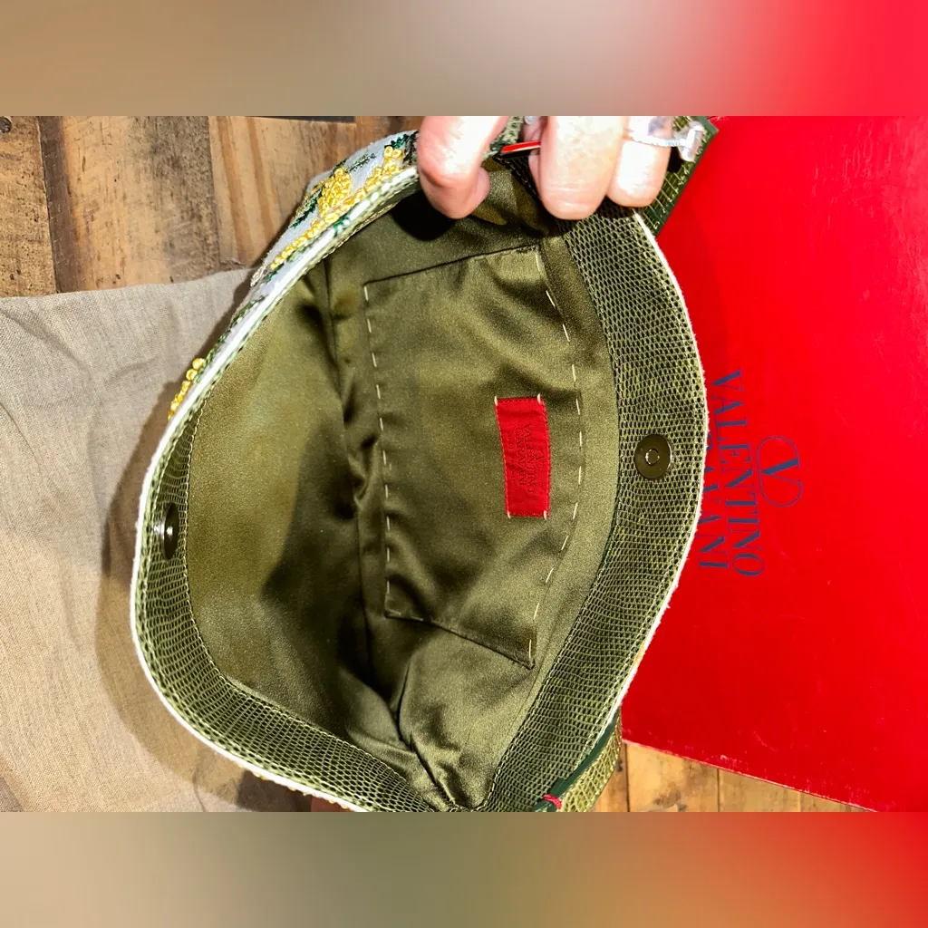 VINTAGE RARE Valentino Garavani Bauletto Cavallino MaculatoLucertolaTesta MiMoro - Image 13