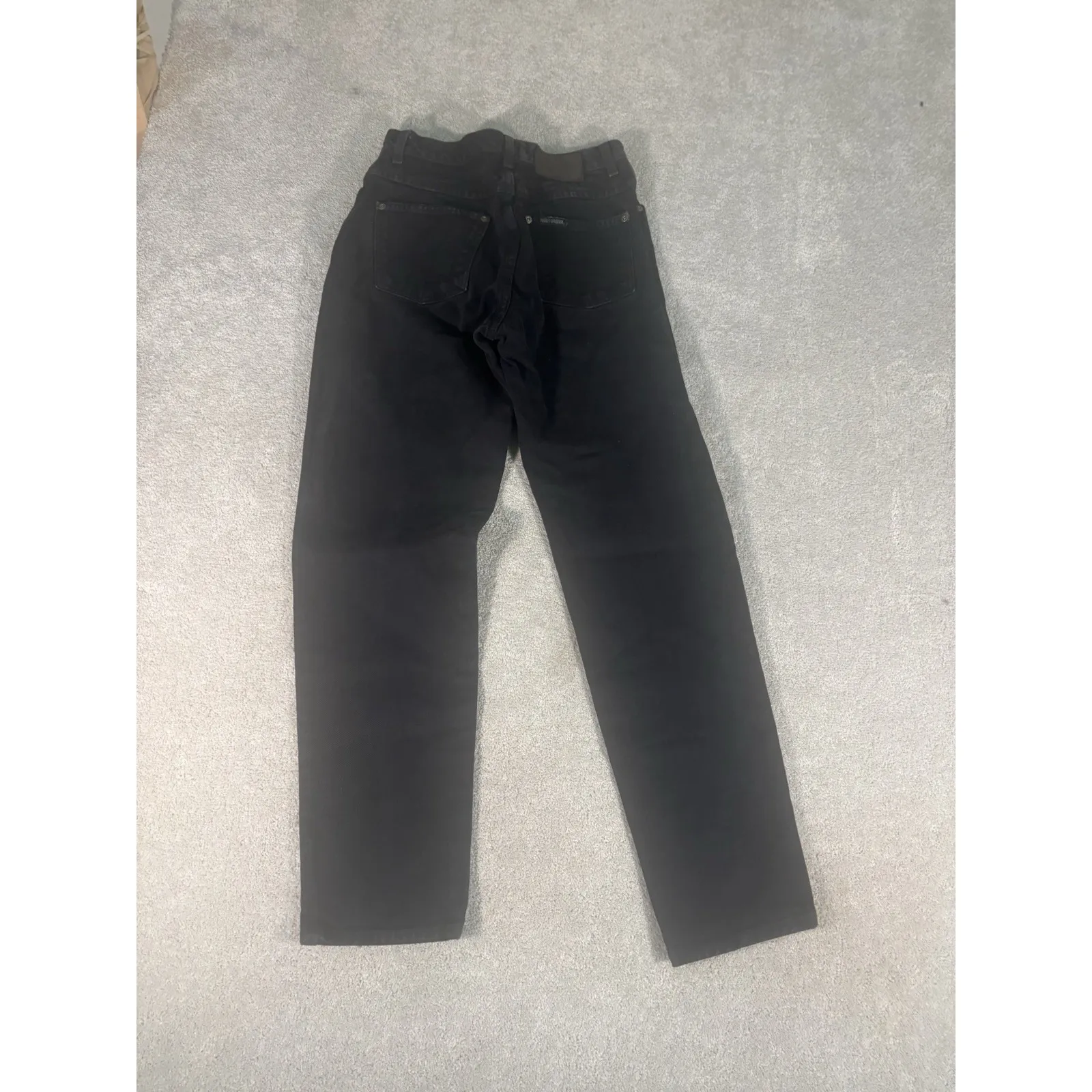 womens harley davidson jeans straight leg style Black size 6 Reg made in USA - Image 12
