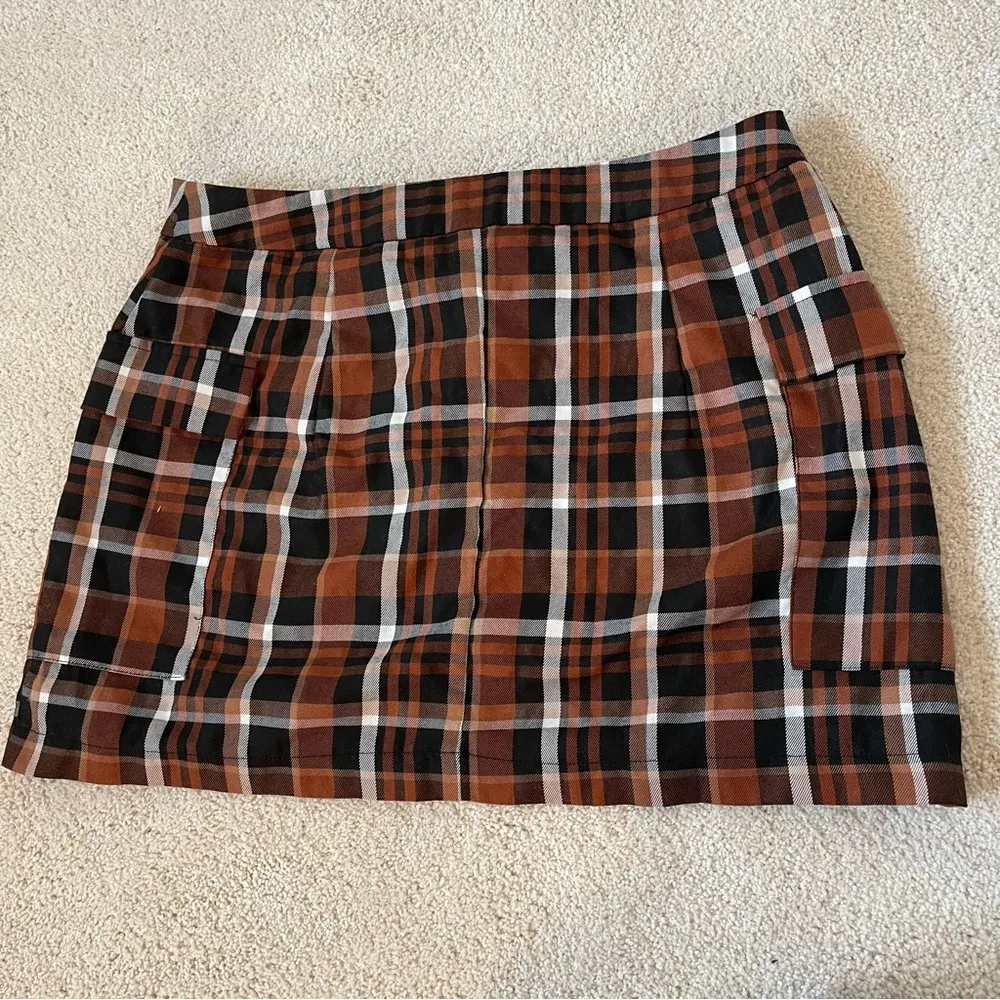 Forever 21 Plaid Cargo Mini Skirt Size Large - Image 7
