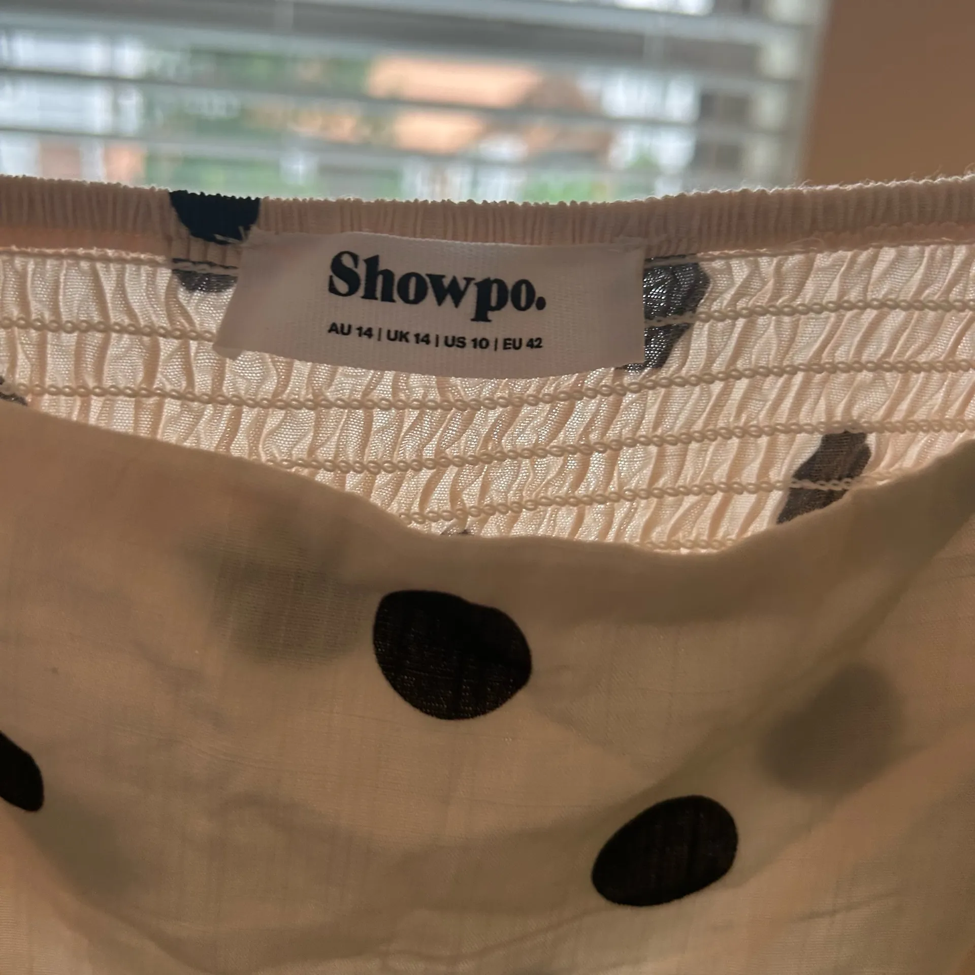 Black and Cream Polka Dot Maxi Dress - Image 4