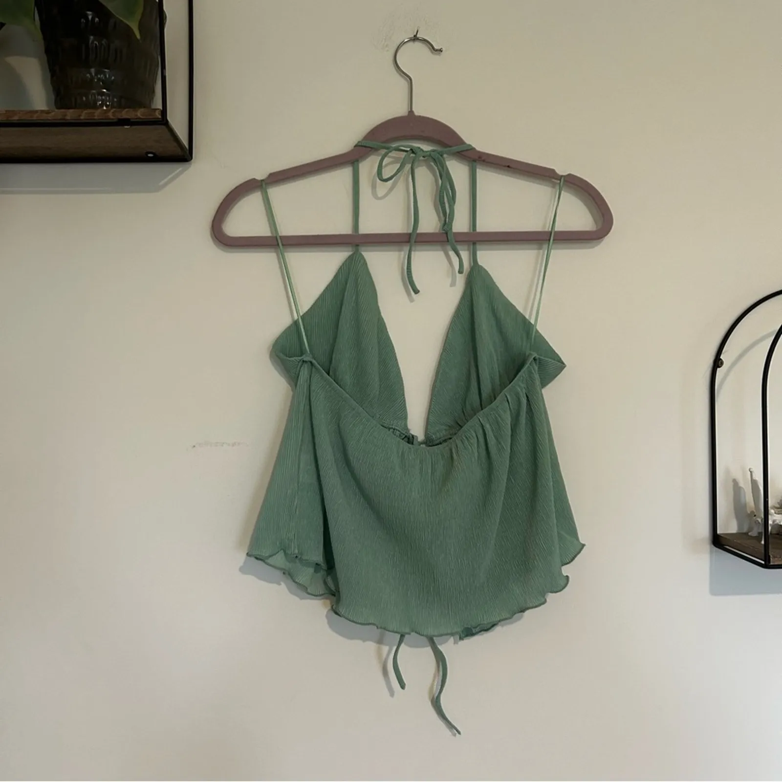 NWT Princess Polly Chantria Top Sage Lower Impact Size 8 - Image 2