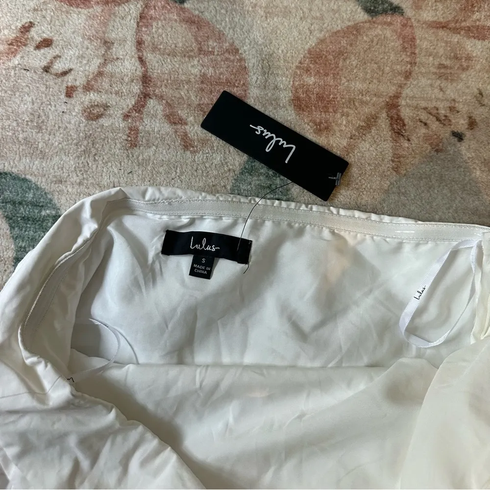 LULU’S Trendsetting Choice White Strapless Midi Dress With Pockets - Image 7