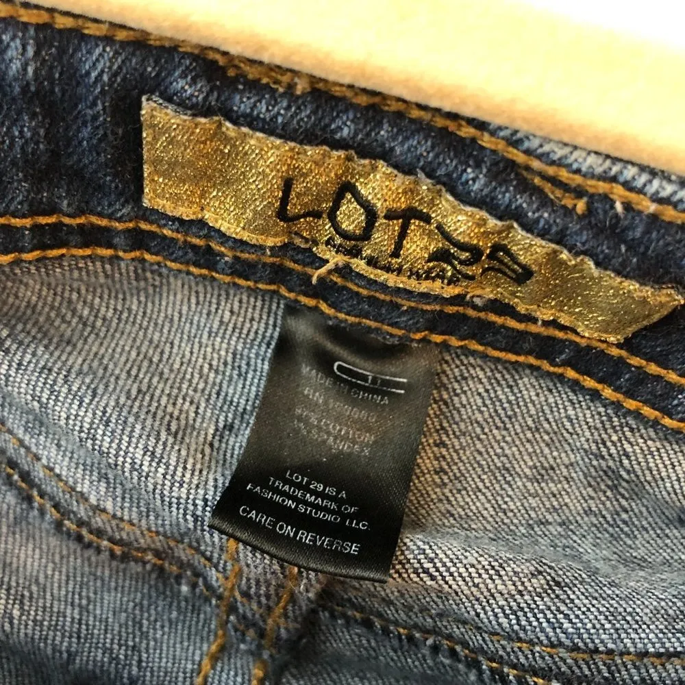 Lot 29 Womens Jeans Vintage Y2K Graphic Print Dark Wash Skinny 11 Blue Size undefined - Image 5