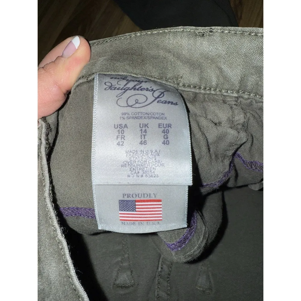 Not Your Daughters Jeans Green Ankle Pants Lift & Tuck Tech Women's Size 10 NYDJ - Image 5