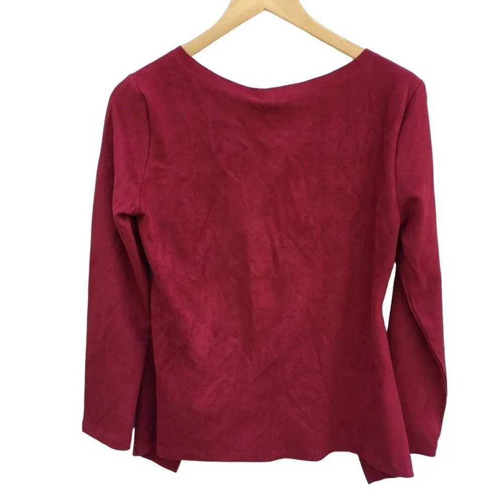 Aryeh Faux Suede Top In Marron Medium - Image 8
