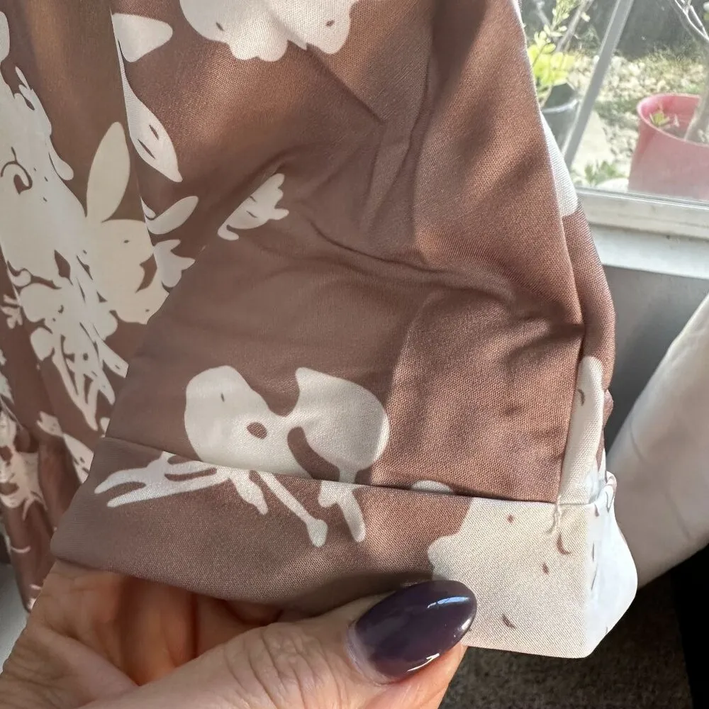 Womens Bohemian Floral Deep V - Image 5