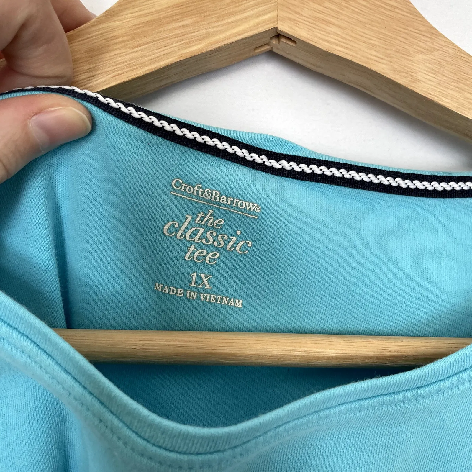 Croft&Barrow the classic tee women's size XL vintage blue cotton t-shirt casual - Image 3