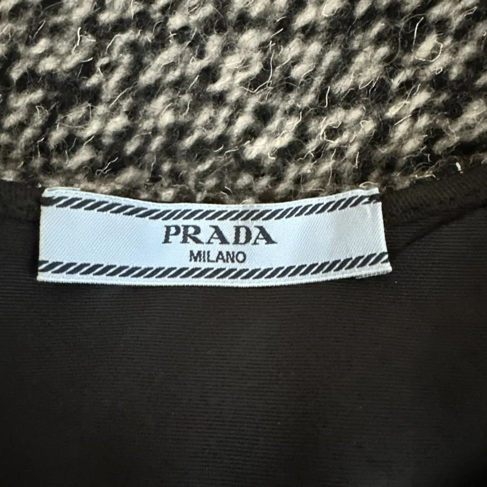 Prada Womens Flare A-Line Gray Wool Tweed Skirt Size US 6/ IT 42 Classic Preppy - Image 5