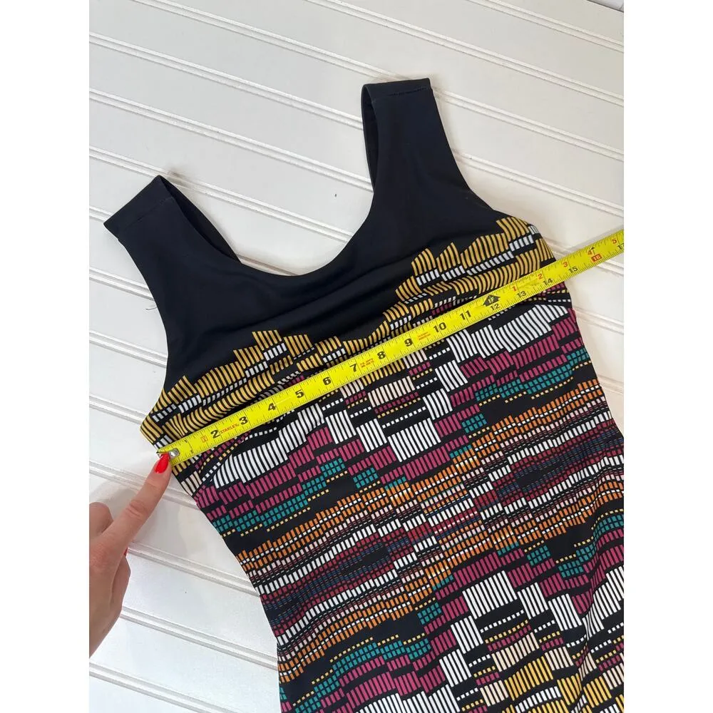 Bebe Black Aztec Sleeveless Bodycon Mini Dress Party Cocktail Womens Size XS - Image 3