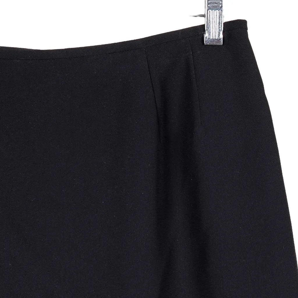Le Suit Skirt 6 Womens Black Pleated Ruffle Straight Career Casual Knee Length - Image 2