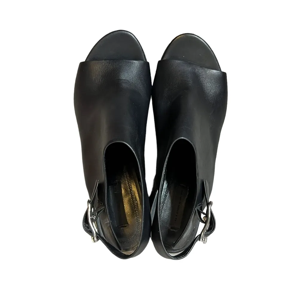 Alexander Wang Nadia open toe bootie black silver sz 40.5 - Image 4